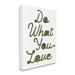 Stupell Industries Do What You Love Phrase Grass Pattern Minimal Text XXL Stretched Canvas Wall Art By Daphne Polselli Canvas in Green | Wayfair