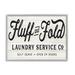 Stupell Industries Farmhouse Fluff & Fold Laundry Advertisement Rustic Pattern Oversized Black Framed Giclee Texturized Art By Lettered & Lined | Wayfair