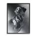 Stupell Industries Charcoal Pencil Labrador Dog Portrait Vintage Pet Black Framed Giclee Texturized Art By Cole Johnson Wood in Brown | Wayfair