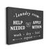 Stupell Industries Vintage Help Wanted Laundry Room Sign by Title Black Oversized Wall Plaque Art by Lettered & Lined - Textual Art Print Canvas | Wayfair