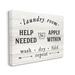 Stupell Industries Farmhouse Laundry Room Help Wanted Sign Rustic Pattern White Framed Giclee Texturized Art By Lettered & Lined Canvas | Wayfair