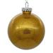 Vickerman 671276 - 4" Antique Gold Glitter Ball Christmas Tree Ornament (6 pack) (N211030)