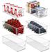 Plastic Storage Bins Stackable Clear Pantry Organizer Box Containers