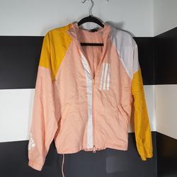 Adidas Jackets & Coats | Adidas Color Block Windbreaker Jacket Size S | Color: Tan | Size: S