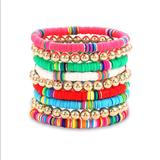 Free People Jewelry | Colorful Bracelets Set | Color: Cream | Size: Os