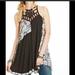 Free People Dresses | Free People Dress Tunic Crochet Cage Neck Size Small | Color: Black | Size: S