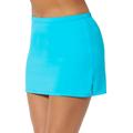 Plus Size Women's Side Slit Swim Skirt by Swimsuits For All in Crystal Blue (Size 26)