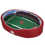 Scarlet Nebraska Huskers 8'' x 25'' 38'' Large Stadium Oval Dog Bed