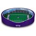 Purple TCU Horned Frogs 7'' x 22'' 34'' Medium Stadium Oval Dog Bed