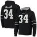 Men's Mitchell & Ness Bo Jackson Black Los Angeles Raiders Retired Player Name Number Fleece Pullover Hoodie