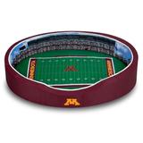 Maroon Minnesota Golden Gophers 7'' x 19'' 23'' Small Stadium Oval Dog Bed