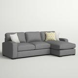 Gray Sectional - Hokku Designs Breydon 107.8" Wide Right Hand Facing Sofa & Chaise Polyester | 37.8 H x 107.8 W x 64.5 D in | Wayfair