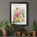 Red Barrel Studio® Jardin De Fleurs - Picture Frame Painting on Canvas in Black/Blue/Green | 18.5 H x 24.5 W x 1.5 D in | Wayfair