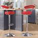 Flash Furniture Murphy Vinyl Adjustable Swivel Bar Stool w/ Cushion Upholste/Metal in Red | 19.5 W x 19.5 D in | Wayfair CH-TC3-1060-RED-GG