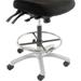 Interion Height Adjustable Lab Stool w/ Duel Wheel Metal/Fabric in Black | 48 H x 20 W x 20 D in | Wayfair 808698BK