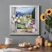 Red Barrel Studio® Afternoon in Tuscany - Picture Frame Painting on Canvas in Black/Blue/Green | 17.5 H x 17.5 W x 1.5 D in | Wayfair