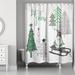 The Holiday Aisle® Melvyn Single Shower Curtain Polyester in Blue/Gray | 74 H x 71 W in | Wayfair A04287E8D72B46069F8FDD88FF5D6961