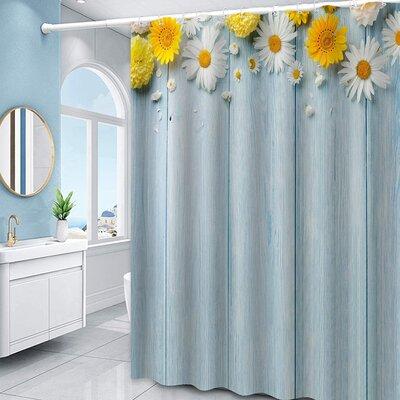 Must Have Gracie Oaks Shower Curtains W, Yellow Plastic Shower Curtain