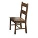 Armless Wooden Dining Side Chair, Rustic Golden Brown, Set of 2 - 42.25 H x 18.5 W x 20.25 L Inches
