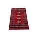 Shahbanu Rugs Mori Bokara with Tribal Medallions Design Deep and Rich Red Soft Wool Hand Knotted Oriental Rug (2'6" x 4'0")