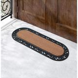 A1HC First Impression Oval 18" X 48" Rubber and Coir Molded Double Doormat