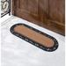 A1HC First Impression Oval 18" X 48" Rubber and Coir Molded Double Doormat