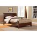 Alpine Furniture West Haven Eastern King Wood Sleigh Bed, Cappuccino