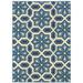 Caspian Indoor/Outdoor Area Rug in Ivory/ Blue - Oriental Weavers C396W6200290ST