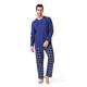 DAVID ARCHY Men's Pyjamas Sets, Premium Cotton Pyjamas for Men's Nightwear, Breathable Mens Loungewear Comfortable Sleepwear Pjs Set