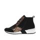 Rieker Elena Womens Hi Top Trainers 6.5/40 Black/Leopard Combi