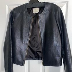 Kate Spade Jackets & Coats | Kate Spade Lamb Leather Jacket | Color: Black | Size: 2