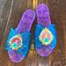 Disney Costumes | Disney Little Mermaid Low Heeled Slides Kids 2-5 | Color: Blue/Purple | Size: Osg