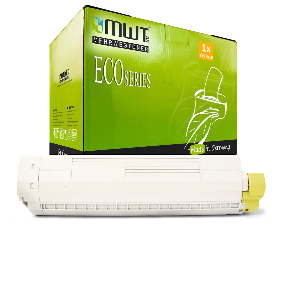 1 Mehrwegtoner kompatible Lasertoner ersetzt OKI 44059253 Yellow Image