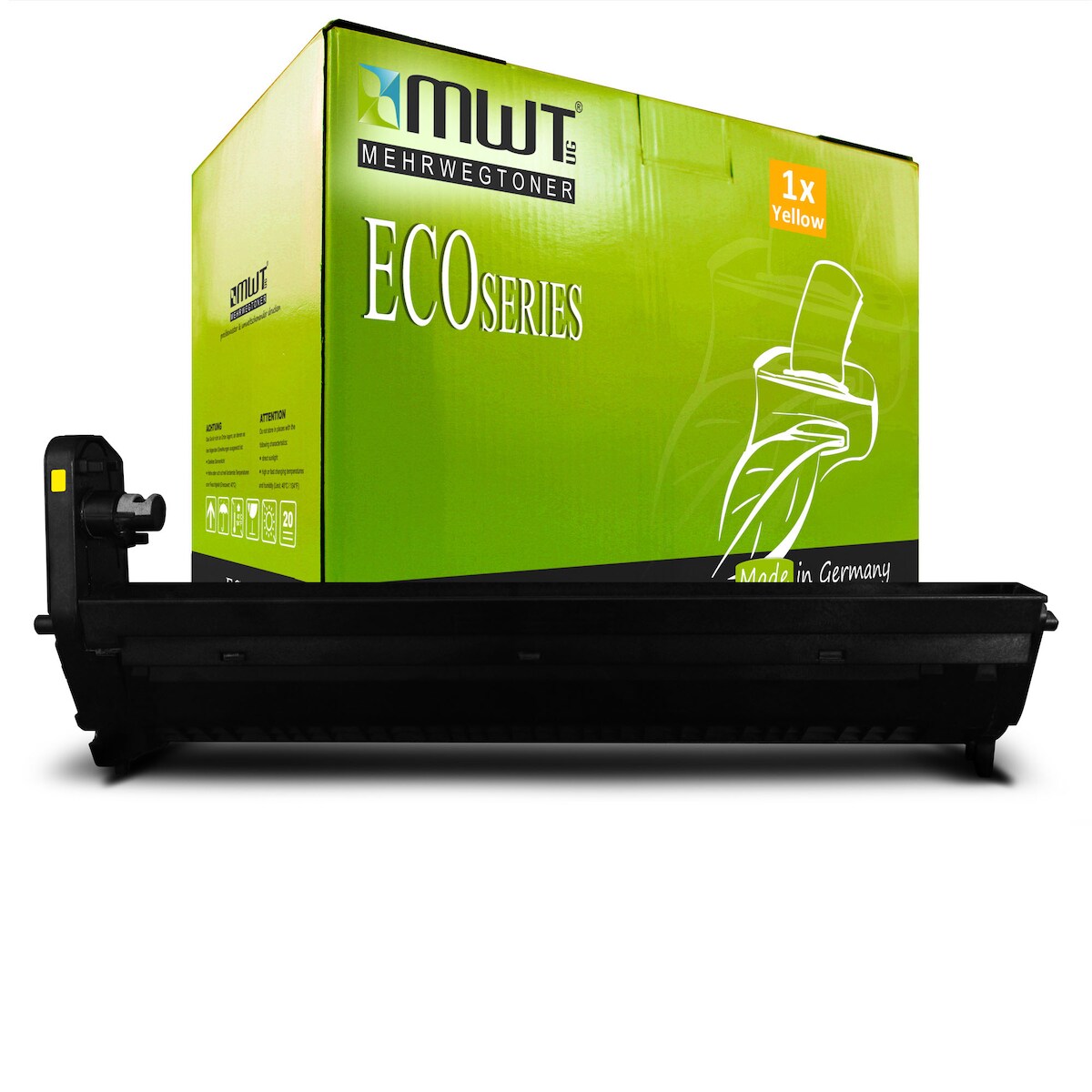 1 Mehrwegtoner kompatible Lasertoner ersetzt OKI 44844405 Yellow Image