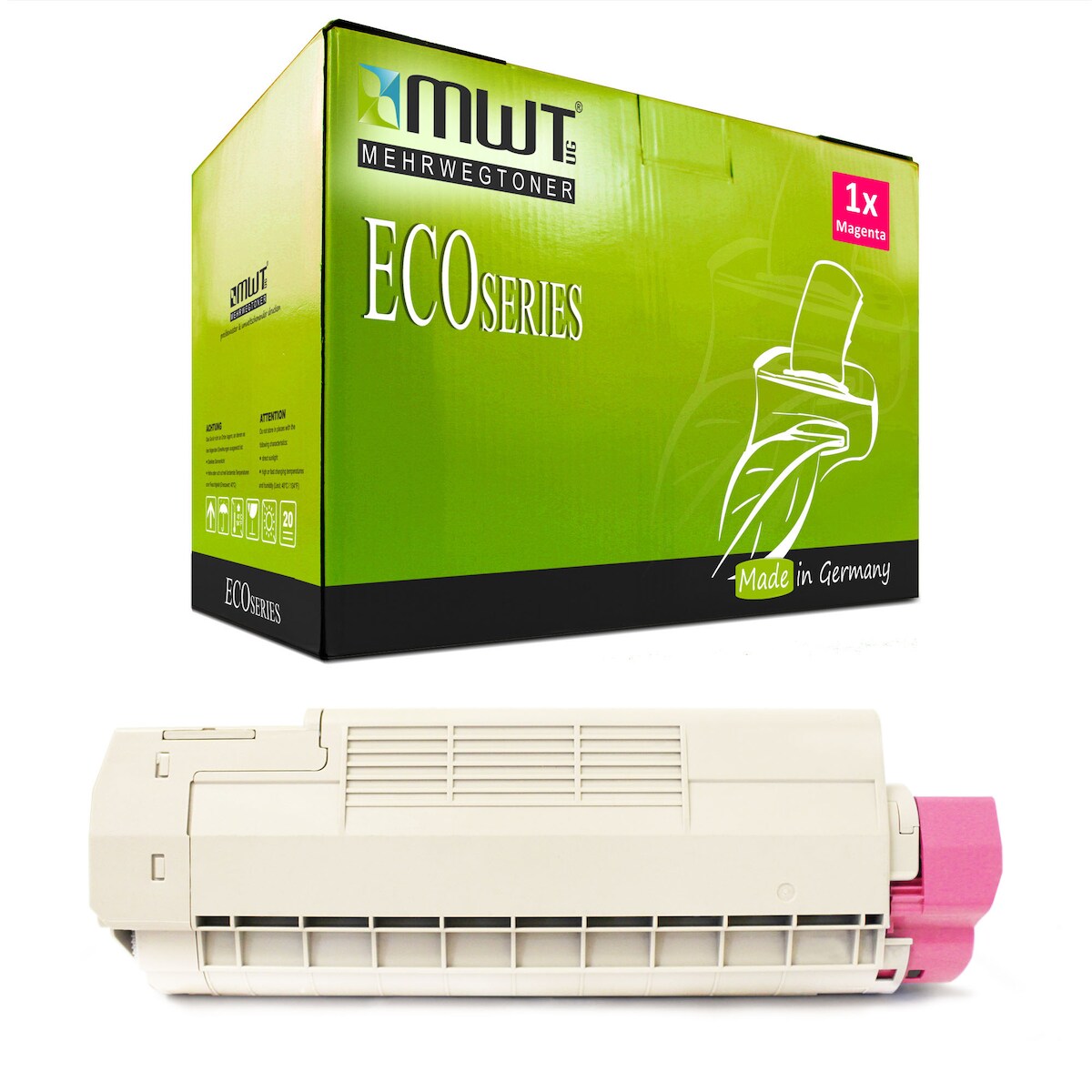 1 Mehrwegtoner kompatible Lasertoner ersetzt OKI 44315318 Magenta Image