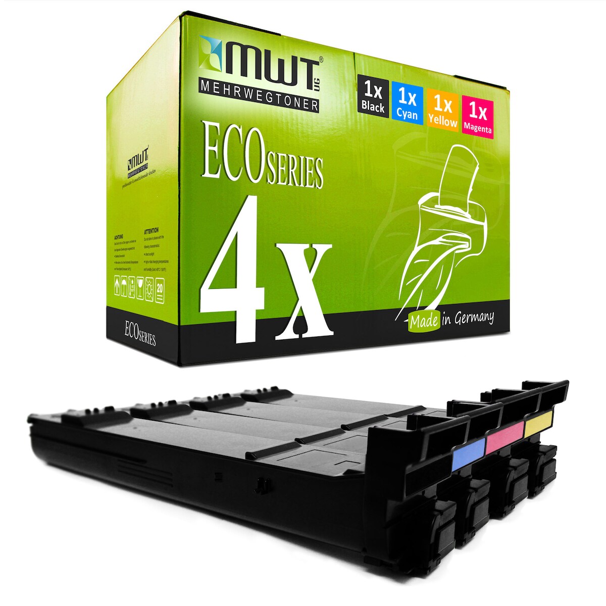 4 Mehrwegtoner kompatible Lasertoner ersetzt Konica Minolta QMS 4650 A0DK152 A0DK452 A0DK352 A0DK252 Mehrfarbig Image