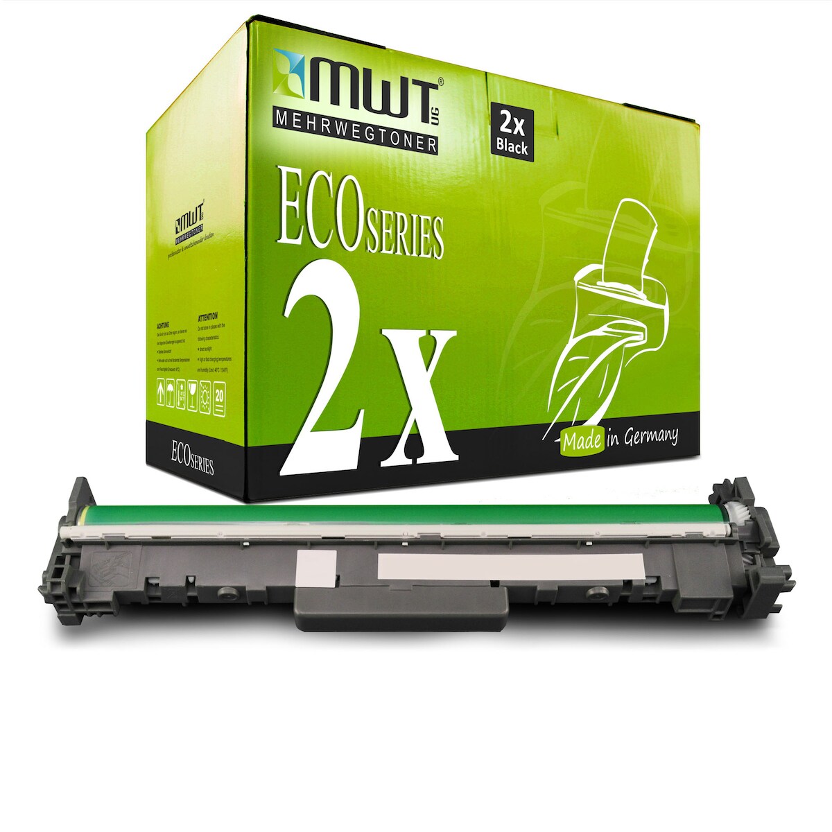 2 Mehrwegtoner kompatible Bildtrommel ersetzt HP CF219A 19A Schwarz Image