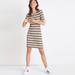 Madewell Dresses | Madewell Ribbed Lawton Striped Dress Off-White & Navy Blue | Color: Blue/Cream | Size: Xxs