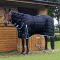 Gallop Trojan 300g Indoor Horse Stable Rug Full Neck Combo (7'0", Black/Sky)