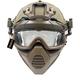 Fast Airsoft HelmetAirsoft Tactical Paintball Half Face Protection Mask And Goggles Set, For Paintball CS Game Set