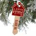 Personalization Mall Our First Home Wood Key Holiday Shaped Ornament Wood in Red | 5.5 H x 2.25 W x 0.5 D in | Wayfair 32688-R
