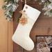 Personalization Mall Snowflake Personalized Family Christmas Stocking Polyester in White | 17.5 H x 7.5 W in | Wayfair 32714-N