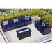 Lark Manor™ Mcgahan 7 Piece Rattan Sectional Seating Group w/ Cushions Synthetic Wicker/All - Weather Wicker/Wicker/Rattan in Black/Brown | Outdoor Furniture | Wayfair