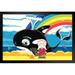 Trinx Jonah & The Whale Bible Scene Art Print Black Wood Framed Poster 20X14 Paper | 14 H x 20 W x 1.5 D in | Wayfair