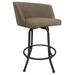 Winston Porter Swivel Counter Metal Bar Stool 26" Joey - Basin Beige - Grey Plastic in Brown | 34 H x 22 W x 21 D in | Wayfair