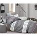 Latitude Run® Kevin Gray/White/Red Standard Cotton Reversible Piece Comforter Set Polyester/Polyfill/Cotton in Gray/Red | Wayfair