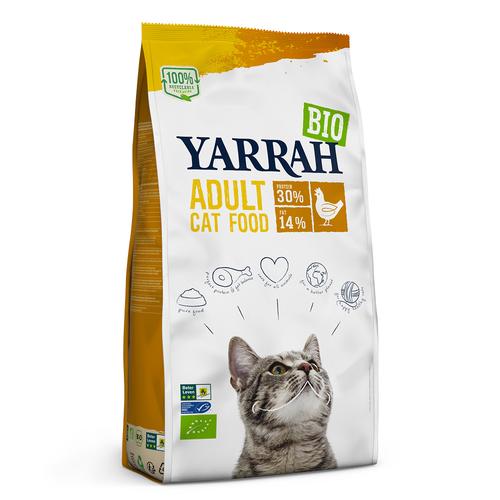 10kg Yarrah Bio Katzenfutter mit Huhn Trockenfutter Katze