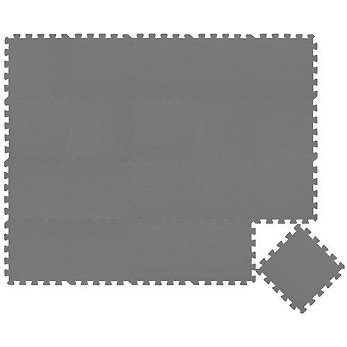 Puzzlematte Uni Grau 20 Teile grau