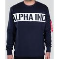 Alpha Industries Printed Stripe Pullover, blau, Größe L