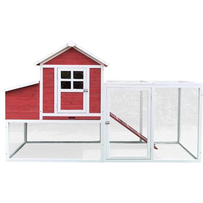 Hanover Outdoor Elevated Chicken Coop 3.9 Ft. x 6.5 Ft. x 2.6 Ft.